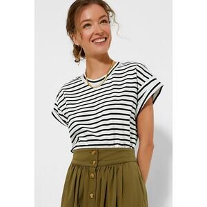 TUCKERNUCK Blue Striped Presley Boyfriend Tee Size S NWT Retail $88 Tuckernuck